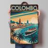 Colombo Travel Art Deco Style Printing Poster Customized Retro Wall Art Vintage Metal Signs for Room Wand Deko Home Decorations