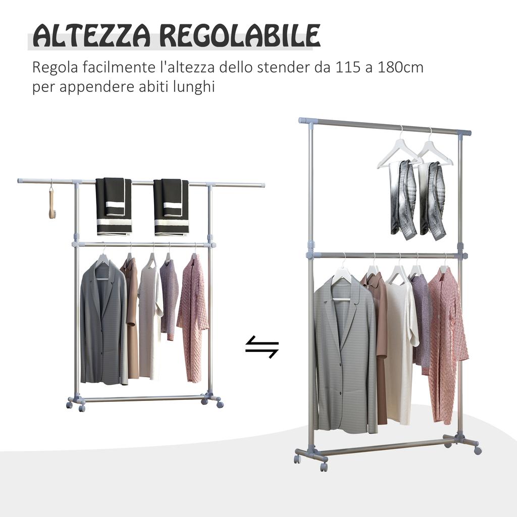Robuster Kleiderbügel Kleiderstange Hängende Ausstellungsstand-Regal mit Rädern Verstellbar