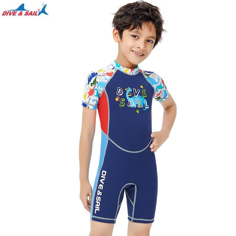 2mm Kinder Kurzarm Neoprenanzug Schwimmen Surfen Schnorcheln UV-Schutz Warm Rash Guard