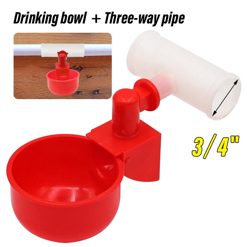 5Pcs Chicken Water Bowl Automatic Drinker Cups Thread Filling Waterer Poultry Drinking Bowl for Chickens Quail Bird Cage