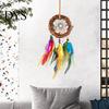 Hanging Dream Catcher with Lanyard Indian Style Decorative Wood Bead Feather Garden Decoration Home Decor Pendant