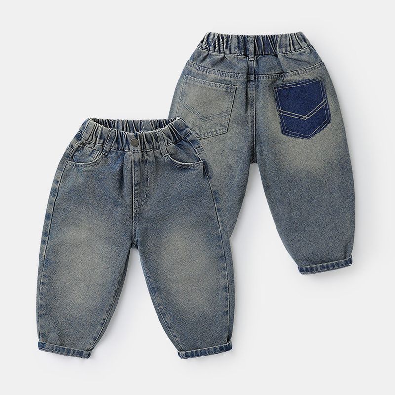 Boys  Jeans Long Pants 2025 Spring New Style Baby Spring Clothing Boys  Children s Clothing Kids  Spring Style Toddler Spring Blue 100cm