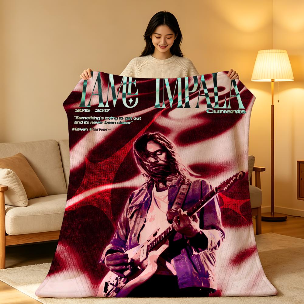 Band T-Tame.I-Impala Throw High-Density Short Plush Blanket Soft Skin-Friendly For Sofa Nap Air-Conditioned Room
