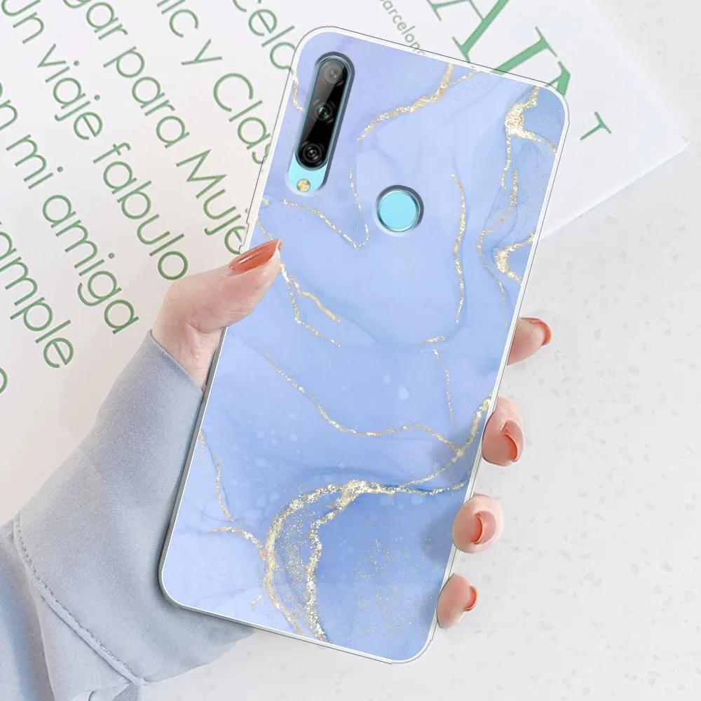 For Huawei Honor 9X Case Honor 9X STK-LX1 6.59" Watercolor Marble Transparent Cases For Honor9X Cover Honor 9 X Silicone Bumper