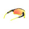 Sports Sunglasses CUTLINE Black Matte Frame Orange Lens Bumper Yellow [Rudy Project] / Multi-Laser SP634006-0001