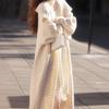 Fashionable Loose Large Laps Knitted Cardigan Jacket Midlength Sweater
