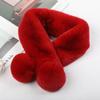 Women Winter Real Rabbit Fur Scarf With Button Fashion Female Warm Natural Soft Fur Scarves High Quality Neck Warmer Double ball