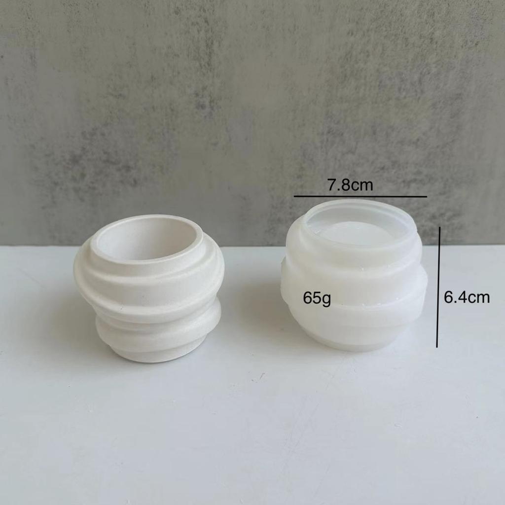 3D Three-dimensional Flowerpot Storage Tanks Silicone Mold for Home Decorations for Candle Cakes Aromatherapys Ornament