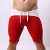 Herren Niedrig sitzende Slim Fit Fitnesshose Mode Kordelzug Color-Block Badehose Bequem eng anliegend Fünf-Punkt-Shorts