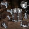 Barrel Cup Made of Resin And Stainless Steel with Ergonomic Handle for Gift Home Decor, Camping,