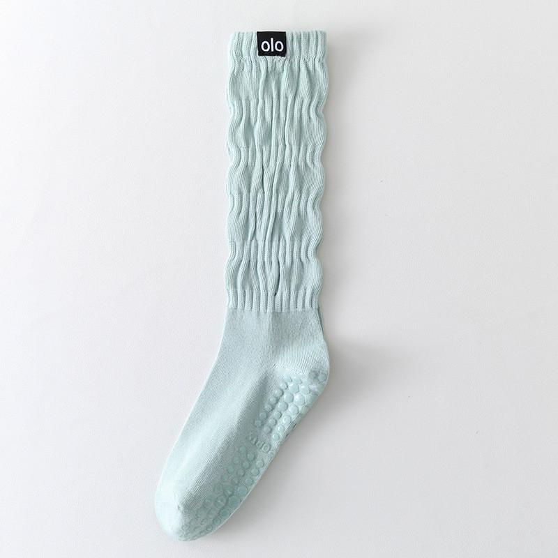 Womens Long Crew  Non Slip Yoga Socks For Dance Pilates Trendy Slouch For Outdoor Sports