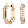 Dextera Circular Style Design Earrings Women Earrings Rose-Gold 5743798