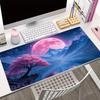 Red Art Landscape Sakura Moon Scenery Mouse Pad Non-Slip Rubber Base Stitched Edges XXL Large Desk Mat Office Gaming Accessories