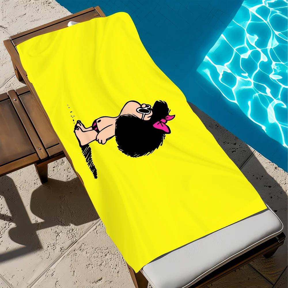 Hete Mafalda Handdoek Zwembad Strandhanddoek Draagbaar Snel Sneldrogend Zand Buiten Reizen Zwemdeken Dunne Mat Badhanddoek 80x160cm(31x63in)