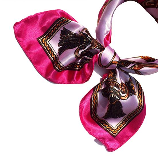Faux Silk Square Satin Soft Kerchief Stewardess Scarf Bandana Neckerchief