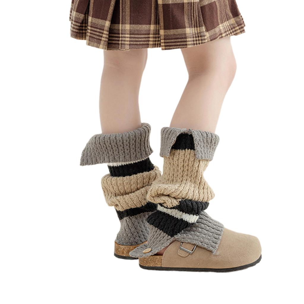 Herbst Winter Socken Stulpen Strümpfe Retro Socken Mädchen Gestrickte Beinwärmer Häkelstrümpfe Socken Knöchelwärmer Socken