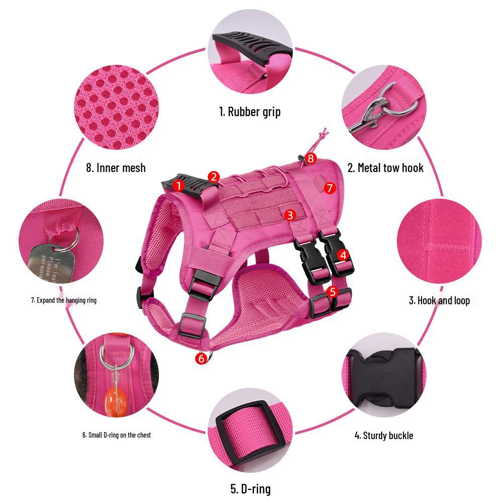 Tactical Waterproof Multi-functional Pet Harness with Leash
