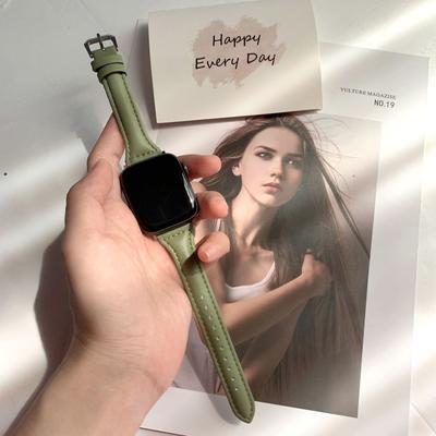 Genuine Leather Watchband 38mm 40mm 41mm for Iwatch 8 7 6 5 4 3 SE Replace Wrist Strap 42mm 44mm 45mm for Apple