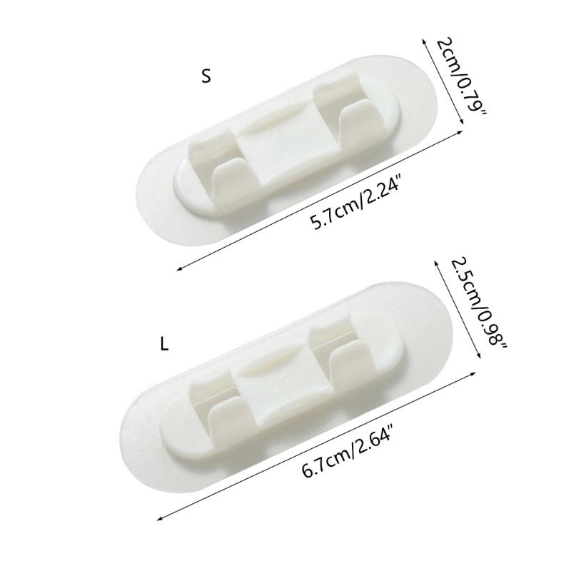 10pcs Cord Wire Organizer Cable Finishing Desktop Cable Holder Device Clipper for Bathroom Wall Door Tile Glass Fixing