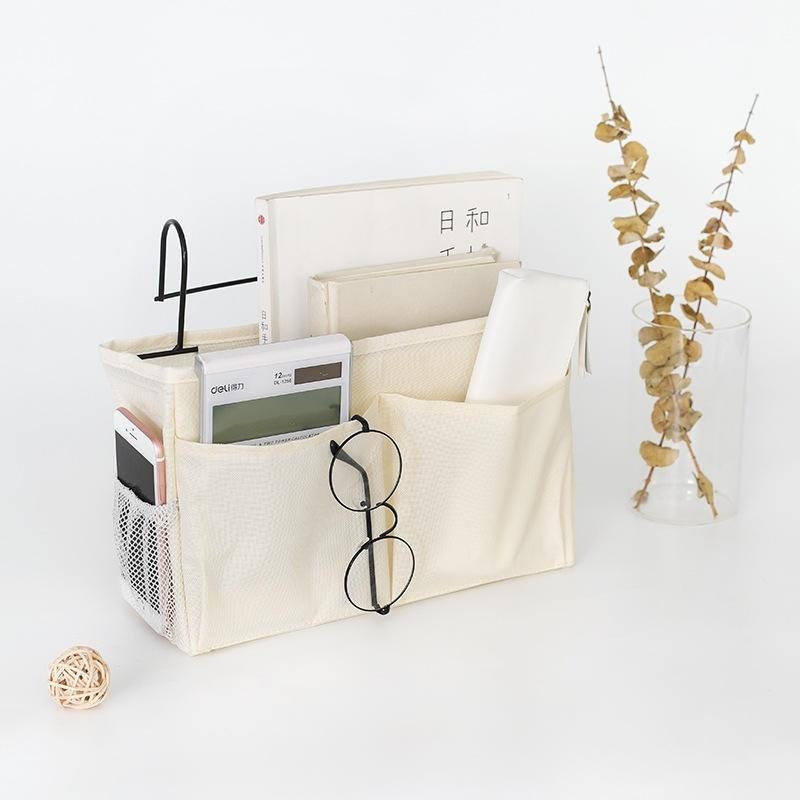 Nuovo cestello portaoggetti da appendere organizer per letto, supporto per libri a distanza, per dormitorio, con gancio B