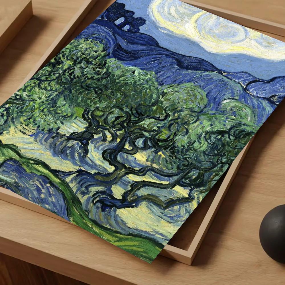 1 Stück Van Gogh Meisterwerk Poster Selbstklebend Kunst Wasserdicht Papier Aufkleber Kaffeehaus Bar Raum Wanddekor