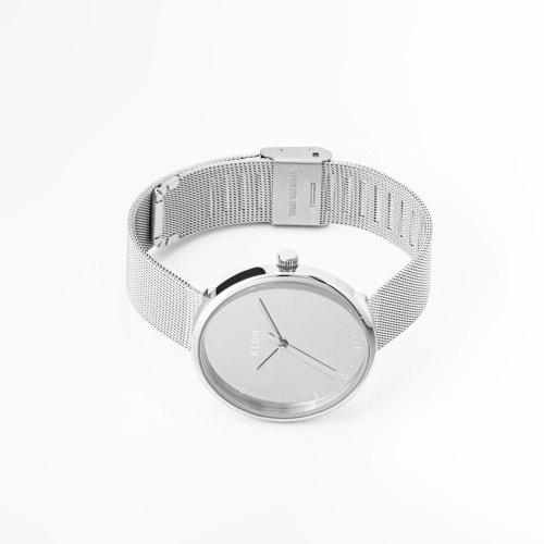 KLON MANYO einfach 11Y2813 38mm Silber Armbanduhr für Damen und Herren, Einfaches Spiegel-Finish