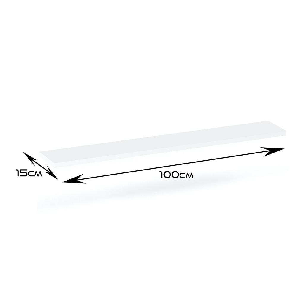White Hanging Shelf, Wall Shelf, Bookshelf, Loft 100 Cm