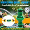 3pcs Double Male Hose Connectors, Leak-Proof Hose Pipe Connectors, Durability Double Male Hose End Tap Connectors for Garden Irrigation