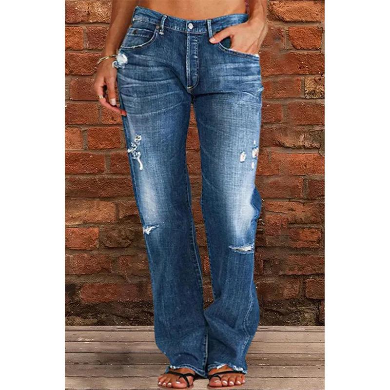 2026 New Women's Slim-Fit Flared Jeans Casual Versatile Long Pants