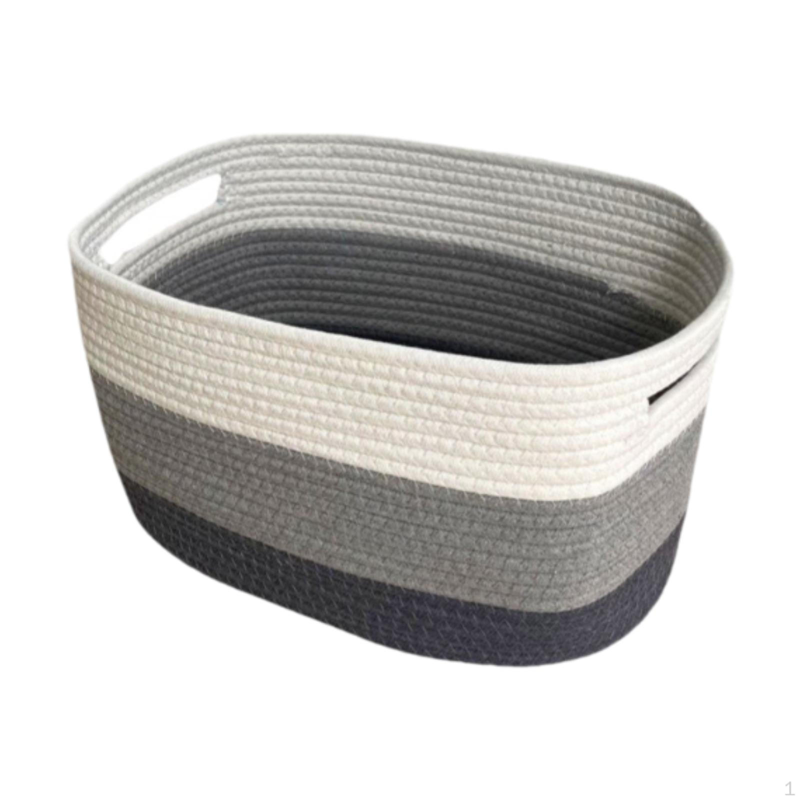 

Woven Basket Laundry Breathable Decorative Hamper Storage for Home Dorm Living