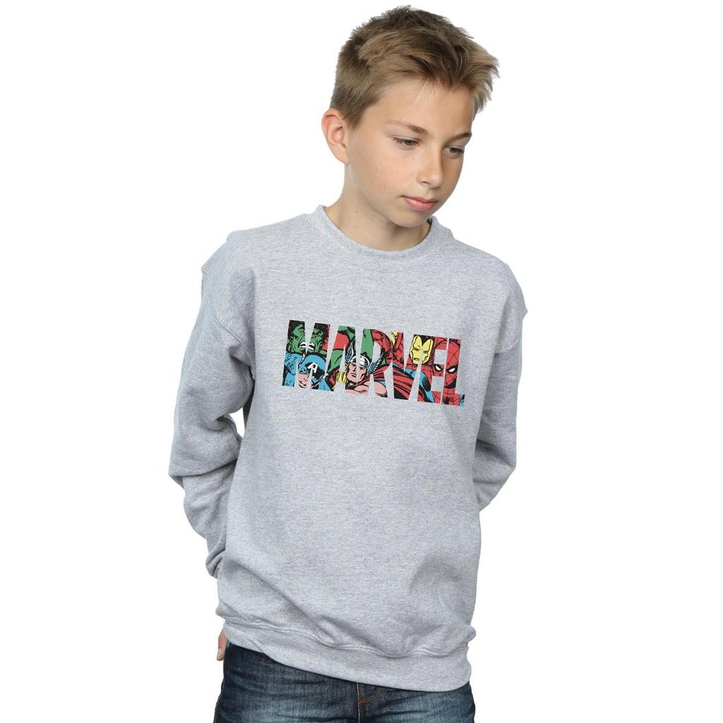 Marvel Comics Boys Character Infill Logo Sweatshirt