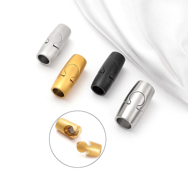 Stainless Steel Magnet Buckle 6mm 8mm Hole Magnetic Clasp for Leather Cord Reliable Connector for DIY Jewelry Projects