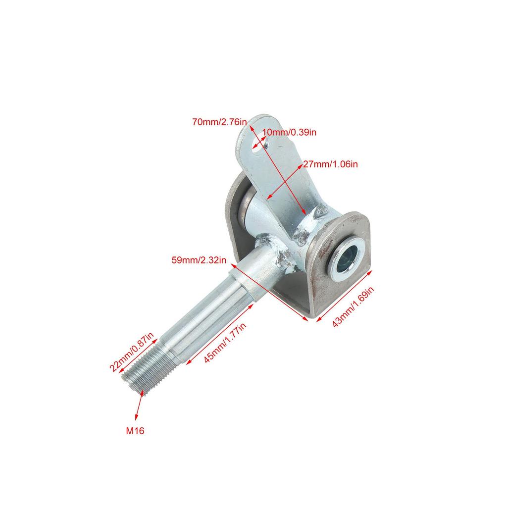 1 pereche M16 articulații de direcție față, dreapta stânga, set de suporturi pentru ax din aliaj de oțel, potrivite pentru Go Kart 110cc, 125cc, 150cc, 200cc, 250cc