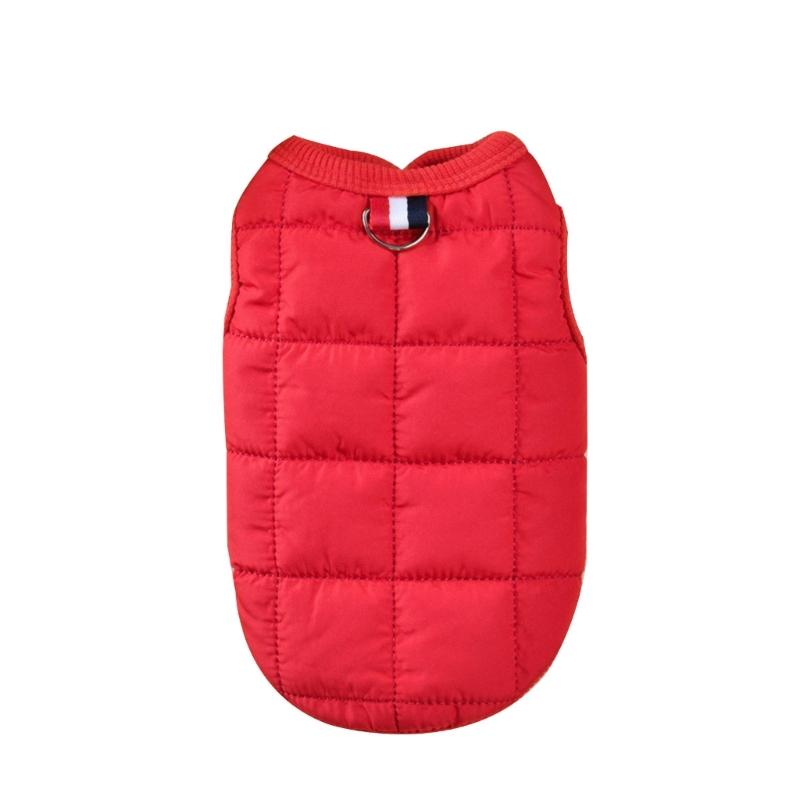 

Winter Dog Jackets Skin-Friendly Kitten Round Collar Bright Color Jackets Windproof Fashion Clothing for Pet Dog Cat XL красный