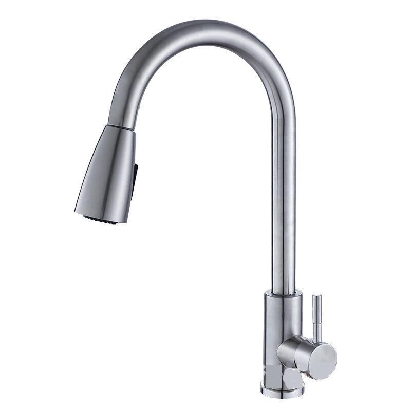 TLXT 304 Stainless Steel Double Kitchen Sink with Wall-Mounted Pull-Out Faucet