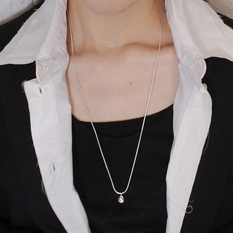 

LIMILIMI pebble necklace 04 silver