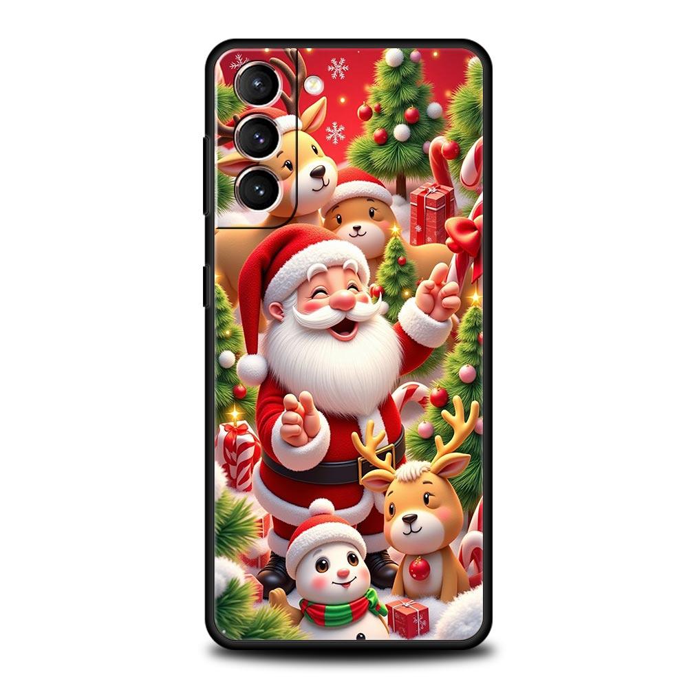 New Year Christmas Phone Case for Samsung Galaxy S26 S25 S24 S23 S22 S20 S21 FE Ultra S25 Edge Plus 5G Soft TPU Cover Fundas Bag