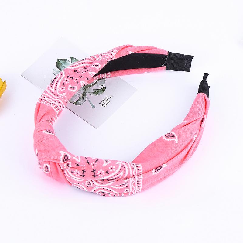 Bohemian Style Wide Knotted Fabric Headband for Women