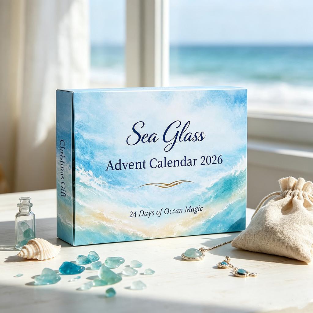 Calendario dell'Avvento 2026 Vetro Marino 3D con Conto alla Rovescia dei Giorni