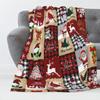 Christmas Blanket Snowflake Gnome Santa Claus Xmas Tree Throw Blanket for Couch Lightweight Soft and Warm for Sofa Bed
