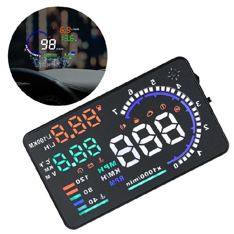 Head Up Display Digital Navigation Speedometer Overspeed Alarm Meter Projector