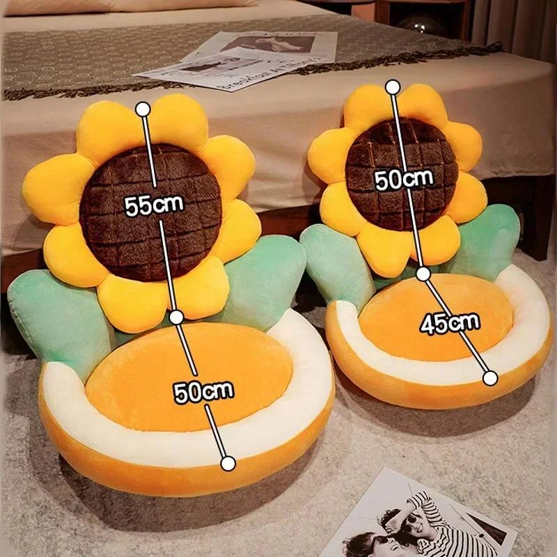 Flower Plush Throw Pillow Soft Plant Flower Chair Cushion Living Bedroom Home Decorative Pillows Sofa Cushions Girl Gifts