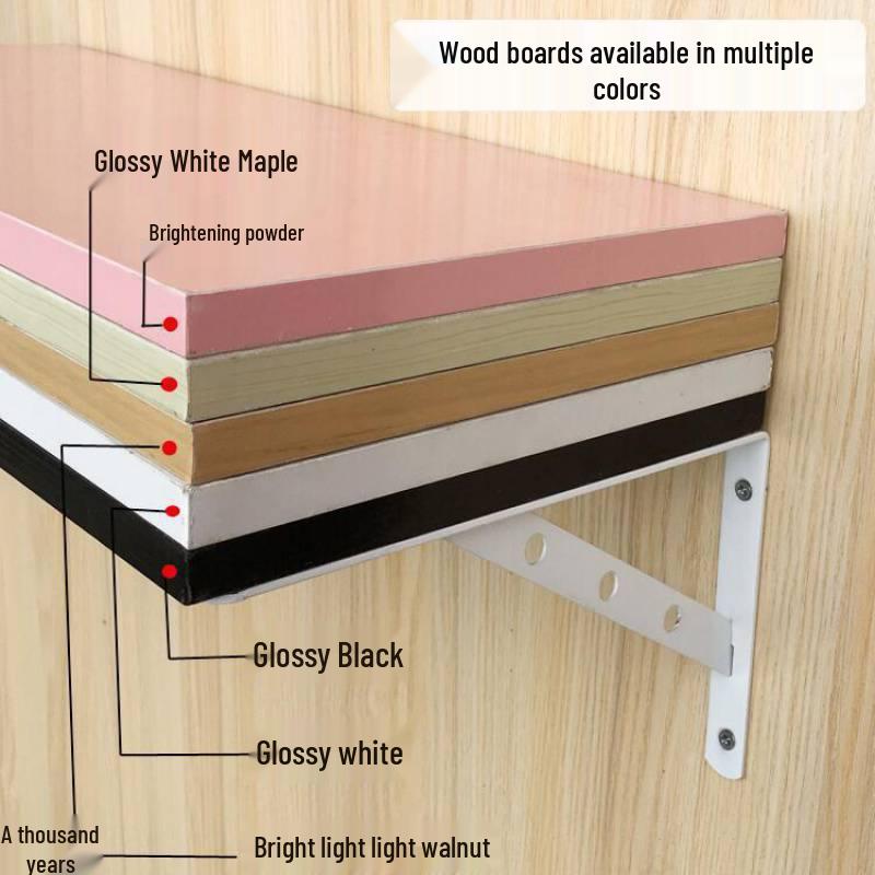 Black & White Clothing Store Stainless Steel Wall-Mounted Display Rack with Side Hooks and Shelving Brackets