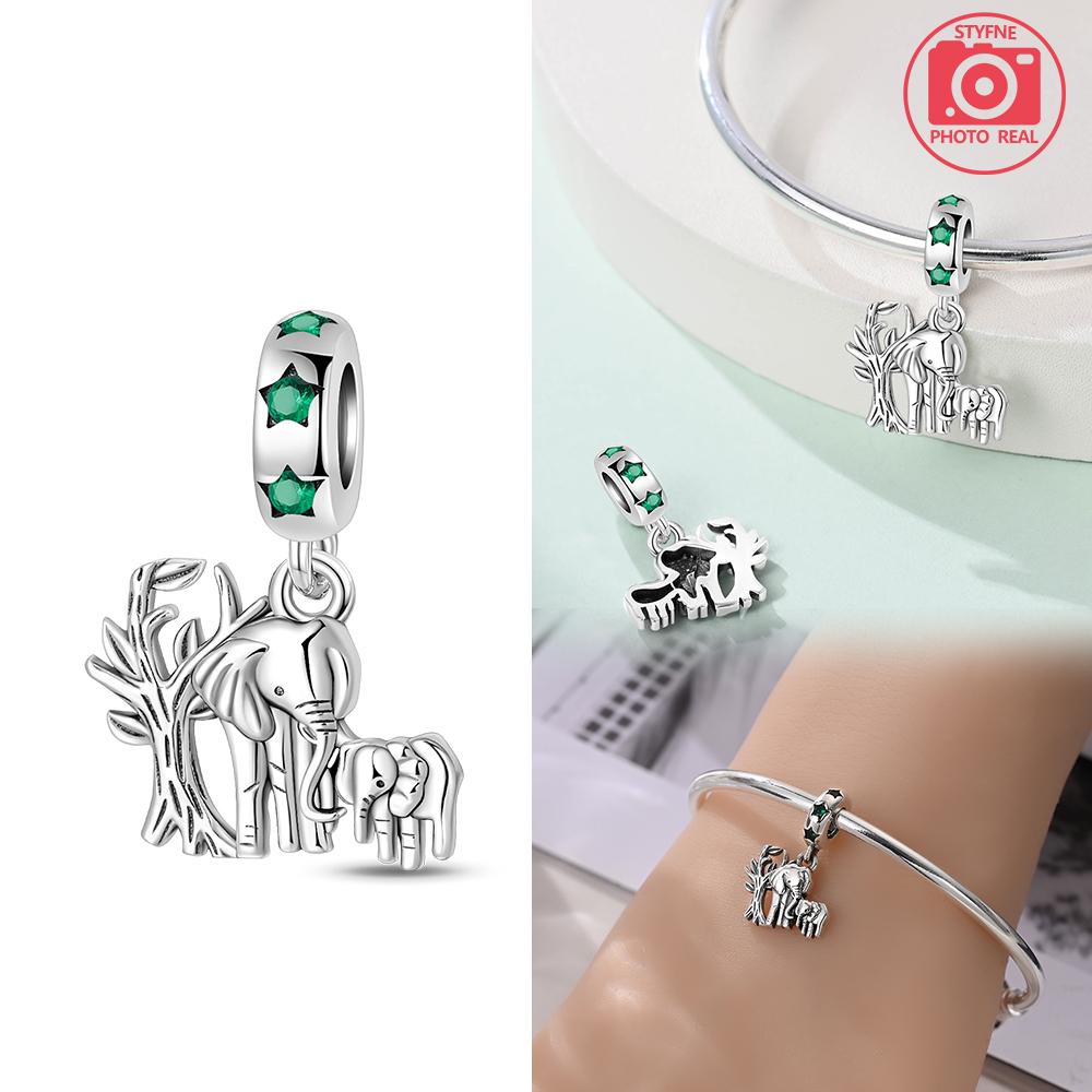 New Copper Colors Family Affection Big And Small Elephant Pendant Fit Copper Colors Original Bracelets Diy Birthday Jewelry Gift