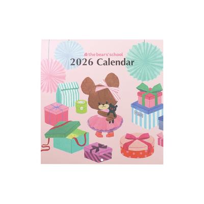 The School 2026 Square Wall Bears' Calendar, Pink, 38KCA-1