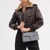 Coach Tabby 26 Chiusura a Pressione Pelle Nappa Borsa Hobo Borsa a Tracolla Media da Donna Grigio Argento Blu CP147-LHN19