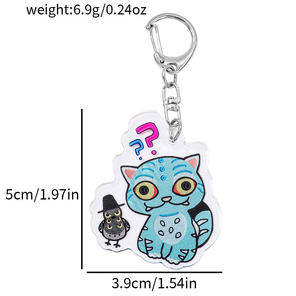 New Cute Cartoon Witch Hunter Double sided Keychain Backpack Pendant Personalized Accessories