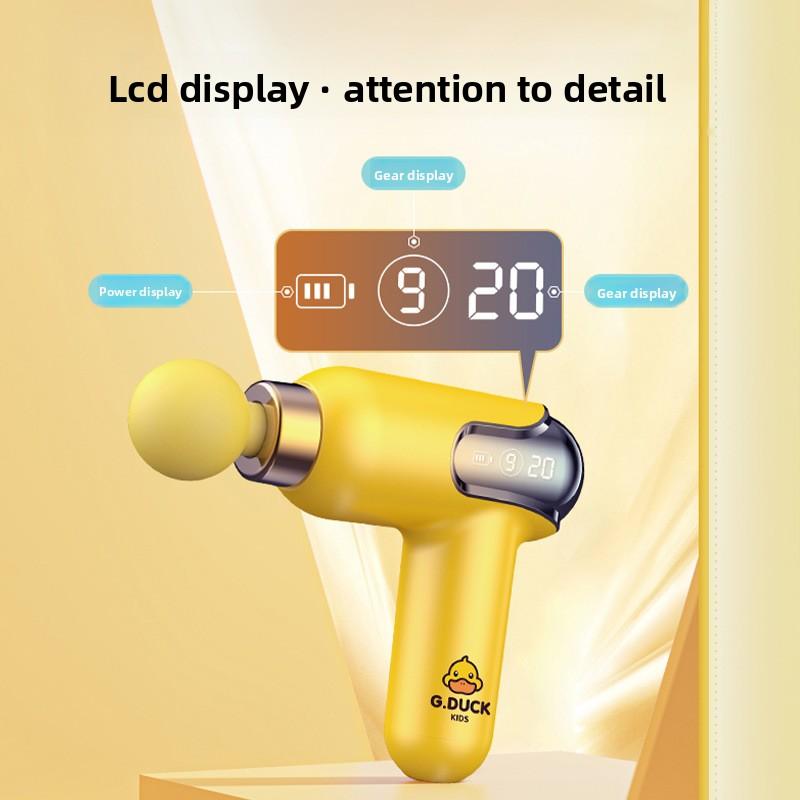 Little Yellow Duck Mini Fascia Gun Electric Silent Muscle Massager with LCD Screen for Men and Women Fitness