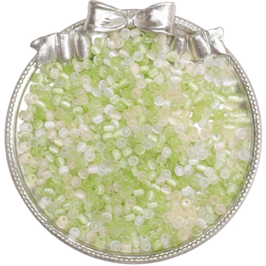 4mm High-Quality Glass Cat's Eye Seed Beads for Handmade DIY Jewelry and Accessories.