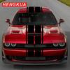 For Dodge Challenger SXT RT Rally Racing Style Auto Stripe Kit Vinyl Decals Hood Roof Rear Trunk Stickers Car Tuning Accessorie U444